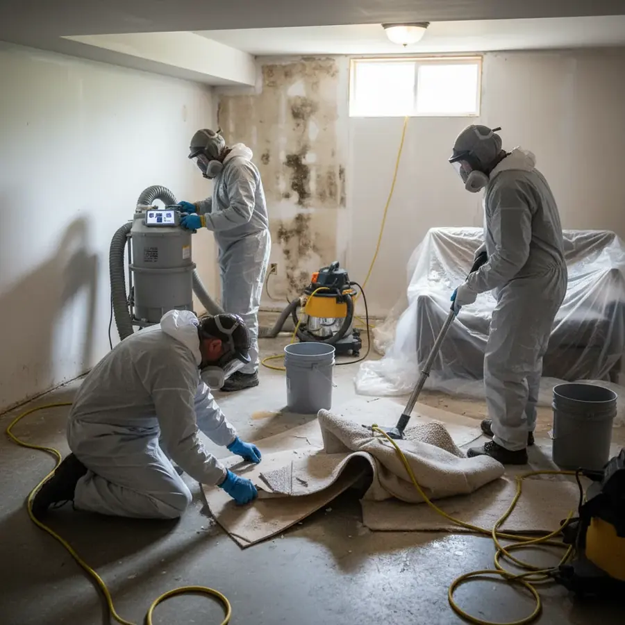 AquaPro Solutions crew drying a water damaged Bronx building