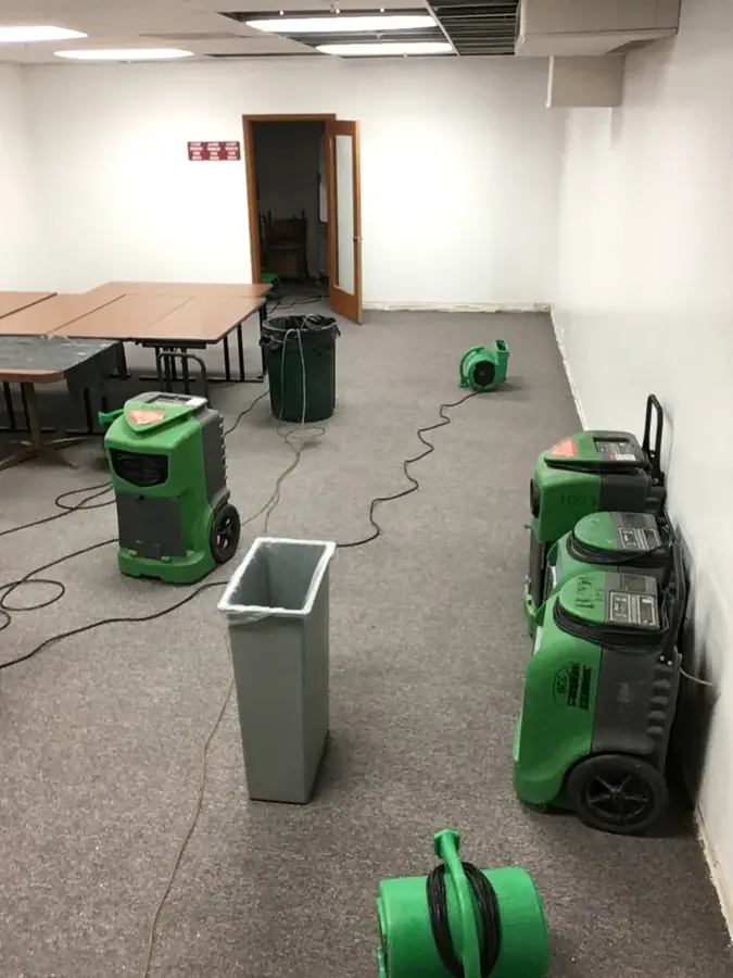 Commercial drying equipment running in a Bronx, NY building